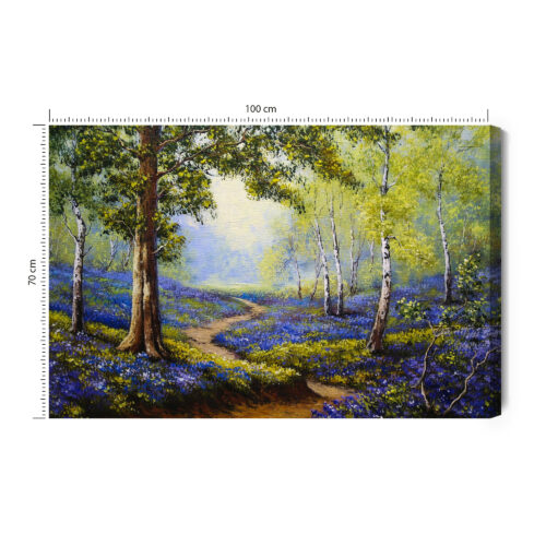 Obraz na płótnie Las Ścieżka Wiosna  Premium Canvas