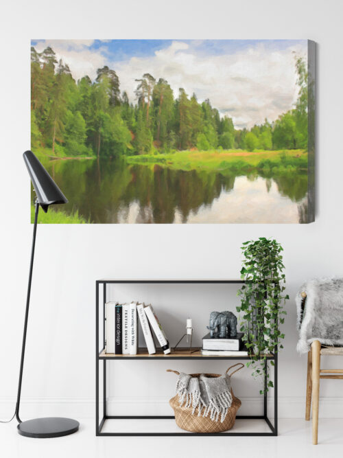 Obraz na płótnie Rzeka Krajobraz Lato  Premium Canvas - obrazek 9