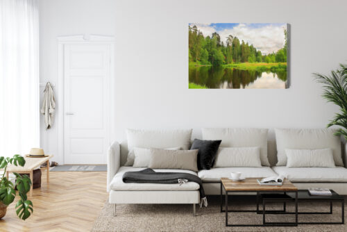 Obraz na płótnie Rzeka Krajobraz Lato  Premium Canvas - obrazek 6