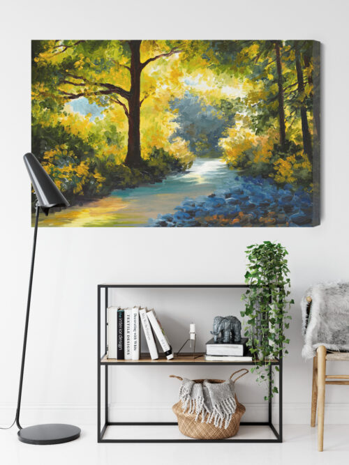 Obraz na płótnie Las Impresjonizm Światło  Premium Canvas - obrazek 9