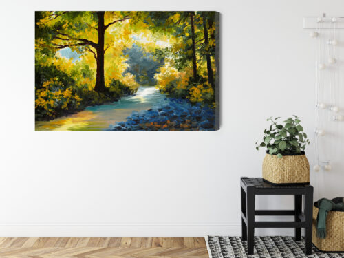Obraz na płótnie Las Impresjonizm Światło  Premium Canvas - obrazek 8