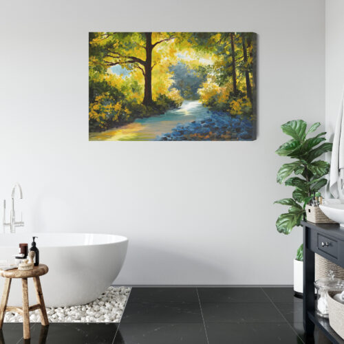 Obraz na płótnie Las Impresjonizm Światło  Premium Canvas - obrazek 5