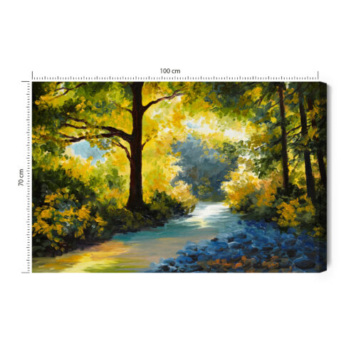 Obraz na płótnie Las Impresjonizm Światło  Premium Canvas