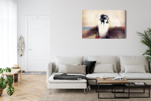 Obraz na płótnie Kobieta Akwarela Sylwetka  Premium Canvas - obrazek 6