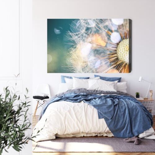 Obraz na płótnie Dmuchawiec Makrofotografia Lekkość i natura  Premium Canvas - obrazek 3