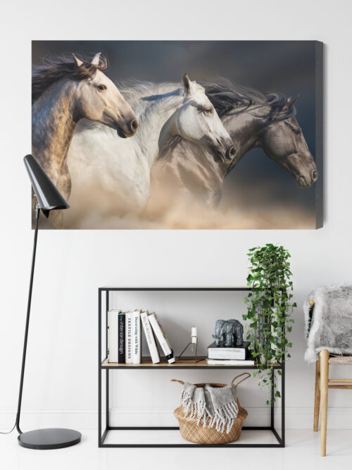 Obraz na płótnie Zwierzęta Galopujące konie Premium Canvas - obrazek 9