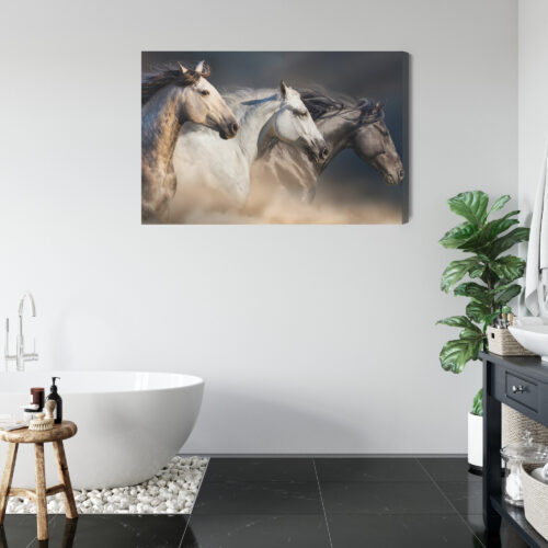Obraz na płótnie Zwierzęta Galopujące konie Premium Canvas - obrazek 5