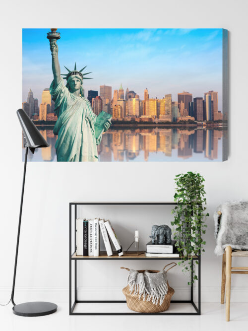 Obraz na płótnie Miasta Statua Wolności panorama Nowego Jorku Premium Canvas - obrazek 9