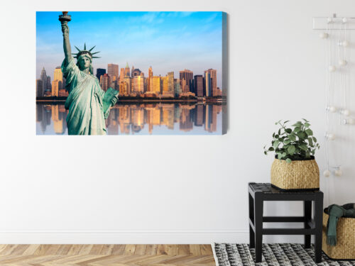 Obraz na płótnie Miasta Statua Wolności panorama Nowego Jorku Premium Canvas - obrazek 8