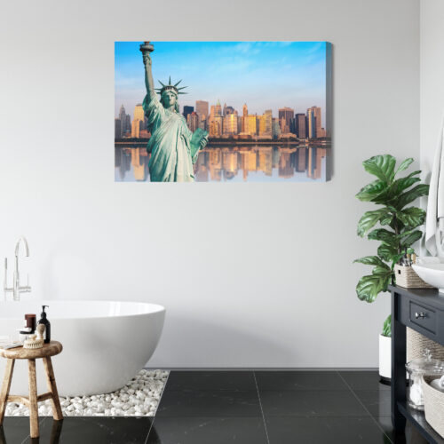 Obraz na płótnie Miasta Statua Wolności panorama Nowego Jorku Premium Canvas - obrazek 5