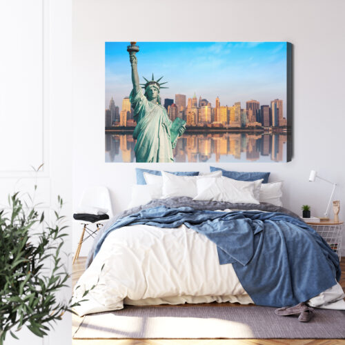 Obraz na płótnie Miasta Statua Wolności panorama Nowego Jorku Premium Canvas - obrazek 3
