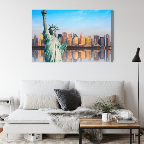 Obraz na płótnie Miasta Statua Wolności panorama Nowego Jorku Premium Canvas - obrazek 4