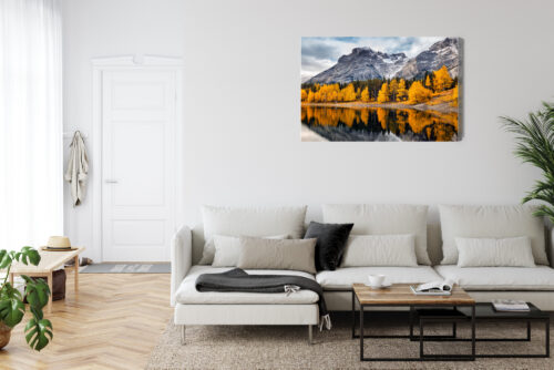 Obraz na płótnie Górski krajobraz z jesiennym lasem Fotografia Premium Canvas - obrazek 6