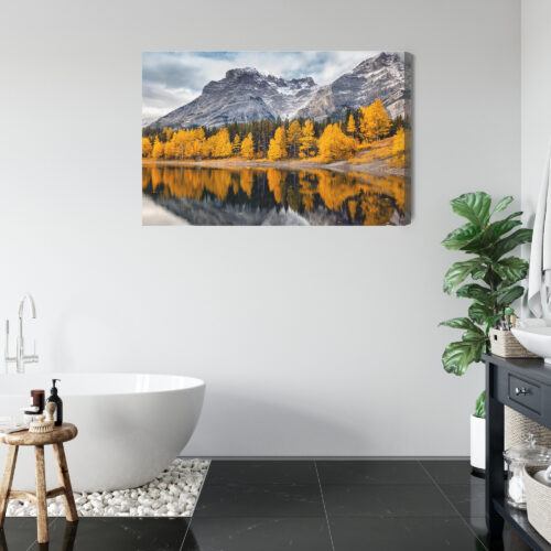 Obraz na płótnie Górski krajobraz z jesiennym lasem Fotografia Premium Canvas - obrazek 5