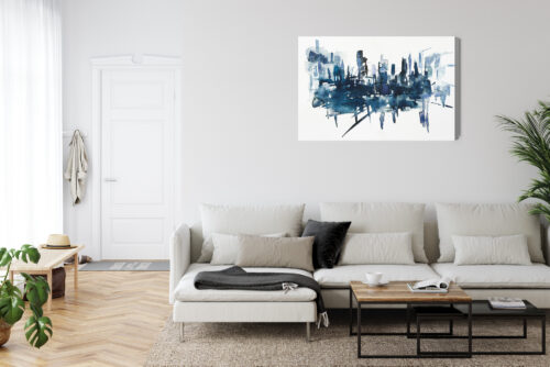 Obraz na płótnie Miasto Akwarela Panorama  Premium Canvas - obrazek 6