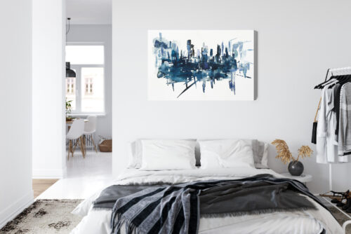 Obraz na płótnie Miasto Akwarela Panorama  Premium Canvas - obrazek 7