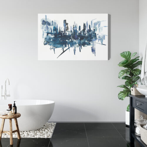Obraz na płótnie Miasto Akwarela Panorama  Premium Canvas - obrazek 5
