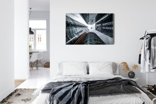 Obraz na płótnie Samolot i wieżowce Perspektywa  Premium Canvas - obrazek 7