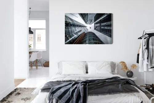Obraz na płótnie Samolot i wieżowce Perspektywa  Premium Canvas - obrazek 7