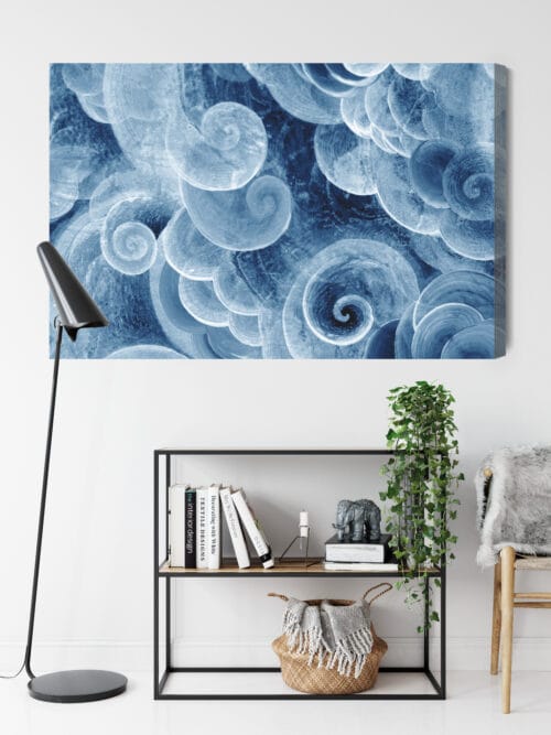 Obraz na płótnie Spirale w odcieniach niebieskiego Abstrakcja Premium Canvas - obrazek 9