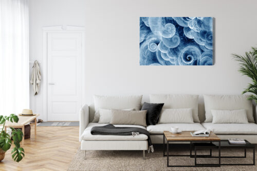 Obraz na płótnie Spirale w odcieniach niebieskiego Abstrakcja Premium Canvas - obrazek 6