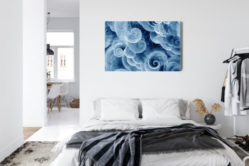 Obraz na płótnie Spirale w odcieniach niebieskiego Abstrakcja Premium Canvas - obrazek 7