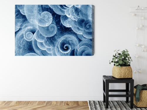 Obraz na płótnie Spirale w odcieniach niebieskiego Abstrakcja Premium Canvas - obrazek 8