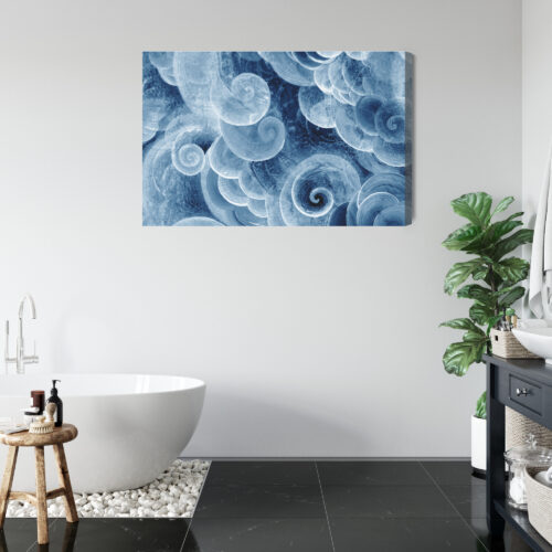 Obraz na płótnie Spirale w odcieniach niebieskiego Abstrakcja Premium Canvas - obrazek 5
