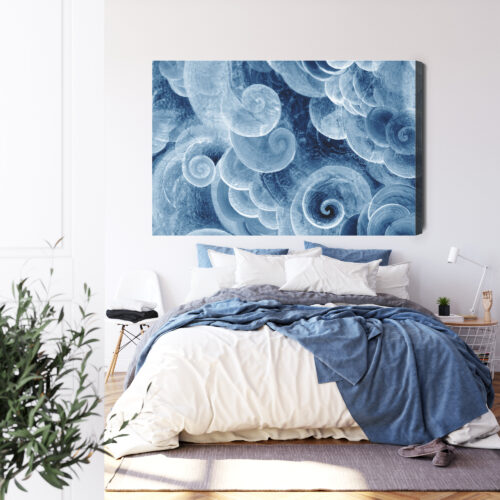 Obraz na płótnie Spirale w odcieniach niebieskiego Abstrakcja Premium Canvas - obrazek 3