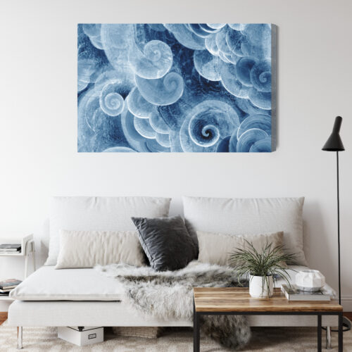 Obraz na płótnie Spirale w odcieniach niebieskiego Abstrakcja Premium Canvas - obrazek 4