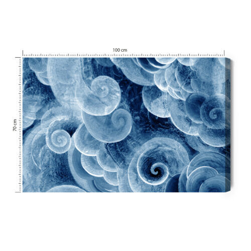 Obraz na płótnie Spirale w odcieniach niebieskiego Abstrakcja Premium Canvas
