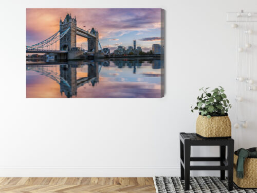 Obraz na płótnie Most Tower Londyn Zachód słońca  Premium Canvas - obrazek 8