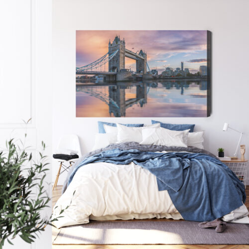 Obraz na płótnie Most Tower Londyn Zachód słońca  Premium Canvas - obrazek 3