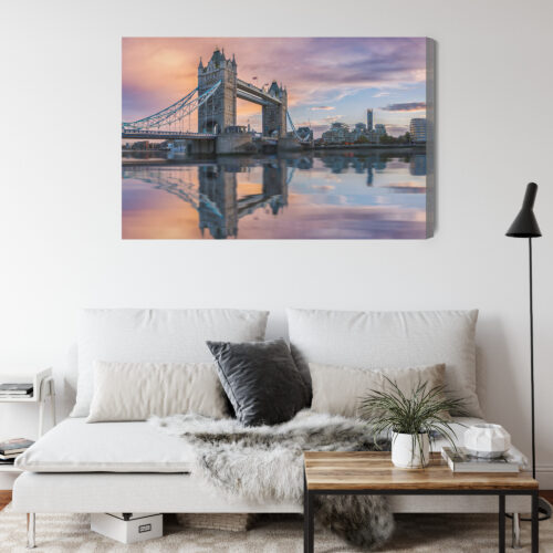 Obraz na płótnie Most Tower Londyn Zachód słońca  Premium Canvas - obrazek 4