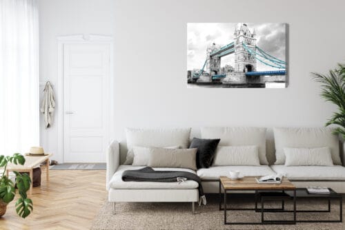 Obraz na płótnie Most Tower Londyn Szkic z kolorem  Premium Canvas - obrazek 6