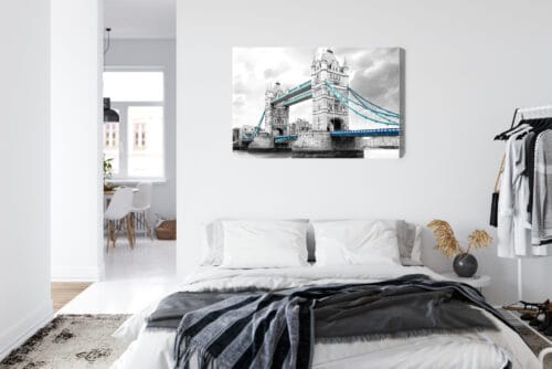 Obraz na płótnie Most Tower Londyn Szkic z kolorem  Premium Canvas - obrazek 7