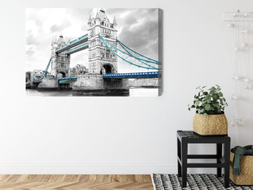 Obraz na płótnie Most Tower Londyn Szkic z kolorem  Premium Canvas - obrazek 8