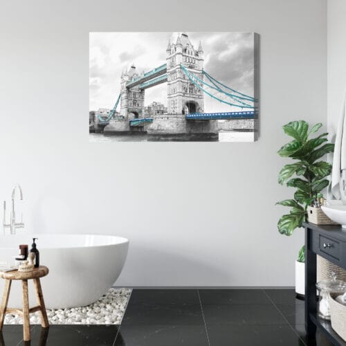 Obraz na płótnie Most Tower Londyn Szkic z kolorem  Premium Canvas - obrazek 5
