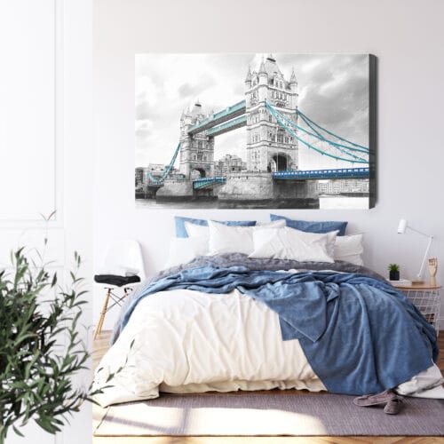Obraz na płótnie Most Tower Londyn Szkic z kolorem  Premium Canvas - obrazek 3