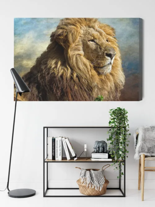 Obraz na płótnie Natura Lew portret Premium Canvas - obrazek 9