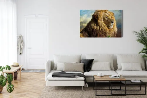 Obraz na płótnie Natura Lew portret Premium Canvas - obrazek 6