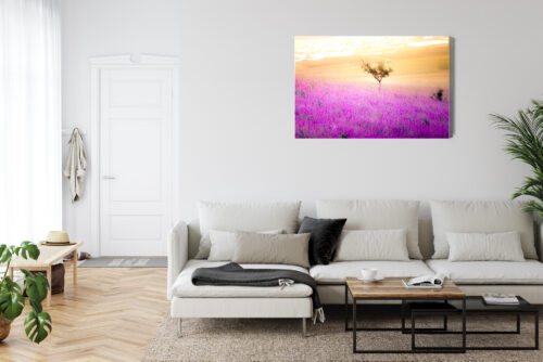 Obraz na płótnie Krajobraz Minimalistyczny Fioletowe pole  Premium Canvas - obrazek 6