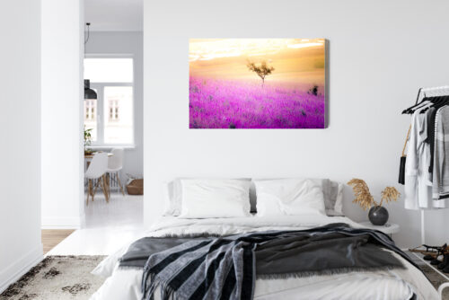 Obraz na płótnie Krajobraz Minimalistyczny Fioletowe pole  Premium Canvas - obrazek 7