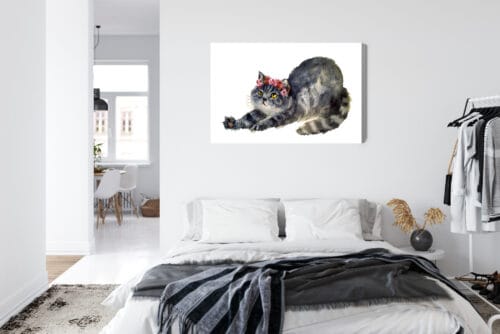 Obraz na płótnie Zwierzęta Kot z wiankiem Premium Canvas - obrazek 7