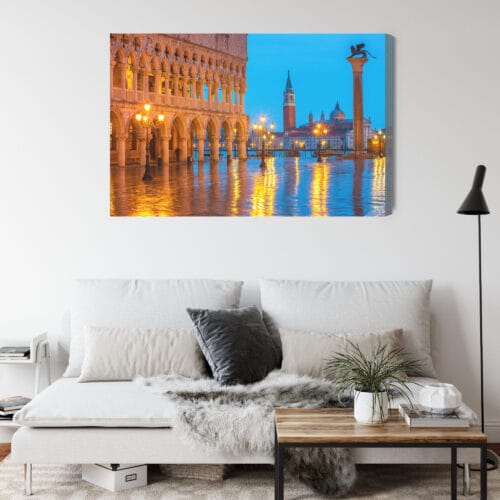 Obraz na płótnie Wenecja Architektura Plac o zmierzchu  Premium Canvas - obrazek 4
