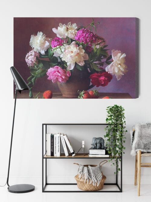 Obraz na płótnie Bukiet kwiatów Martwa natura Wazon z kwiatami  Premium Canvas - obrazek 9