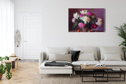 Obraz na płótnie Bukiet kwiatów Martwa natura Wazon z kwiatami  Premium Canvas - obrazek 6