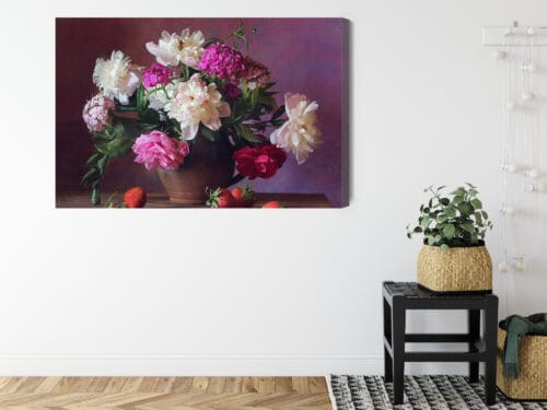 Obraz na płótnie Bukiet kwiatów Martwa natura Wazon z kwiatami  Premium Canvas - obrazek 8