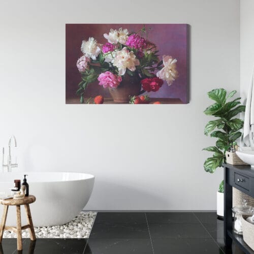 Obraz na płótnie Bukiet kwiatów Martwa natura Wazon z kwiatami  Premium Canvas - obrazek 5