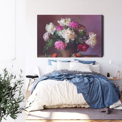 Obraz na płótnie Bukiet kwiatów Martwa natura Wazon z kwiatami  Premium Canvas - obrazek 3